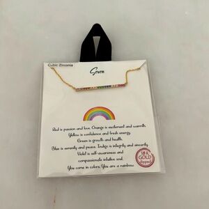 RAINBOW 18" gold necklace  (18k gold dipped)